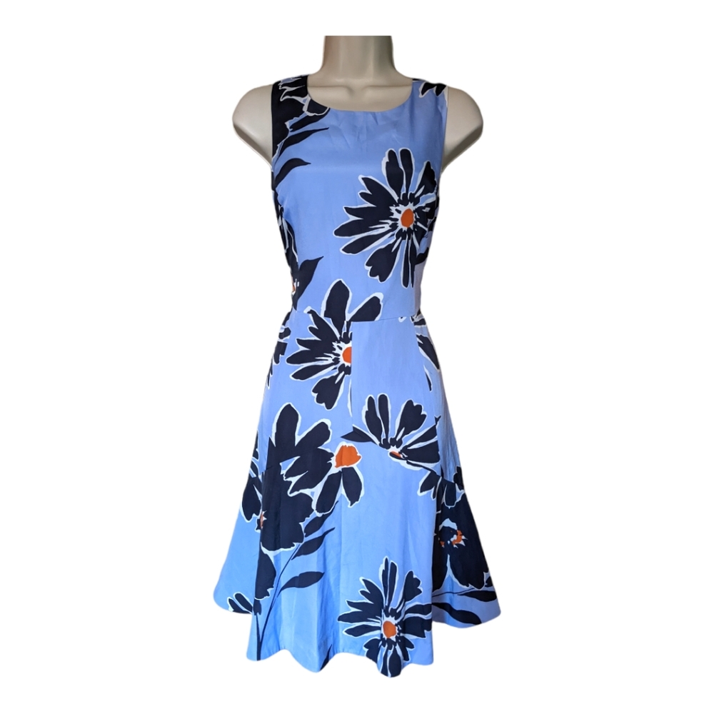 Stunning J CREW Floral Mini Dress Size 6 Lilac blue Flower